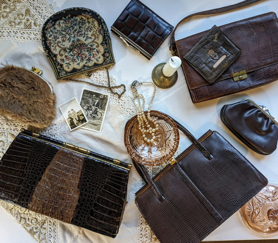 LOTs of Leather Vintage Bags Unbranded
