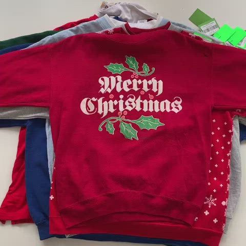 LOT of  Vintage Christmas Sweatshirts