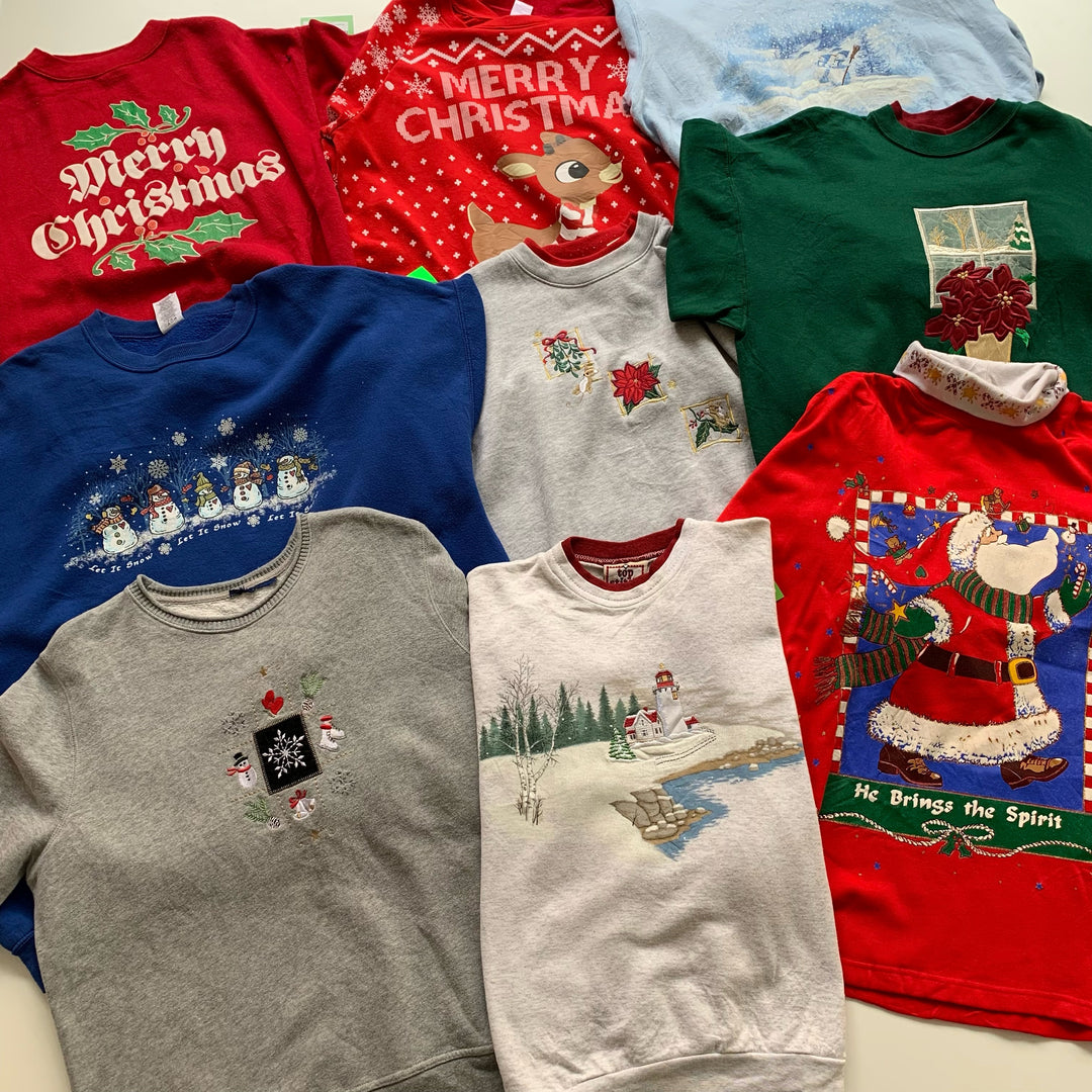 LOT of  Vintage Christmas Sweatshirts